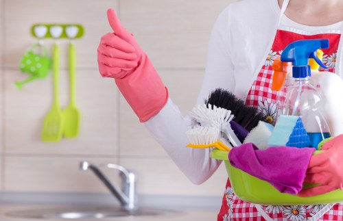 Risk assessment and cleaning safety measures being reviewed by a supervisor