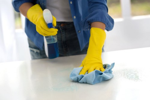 Office cleaning team working in a Bloomsbury commercial space